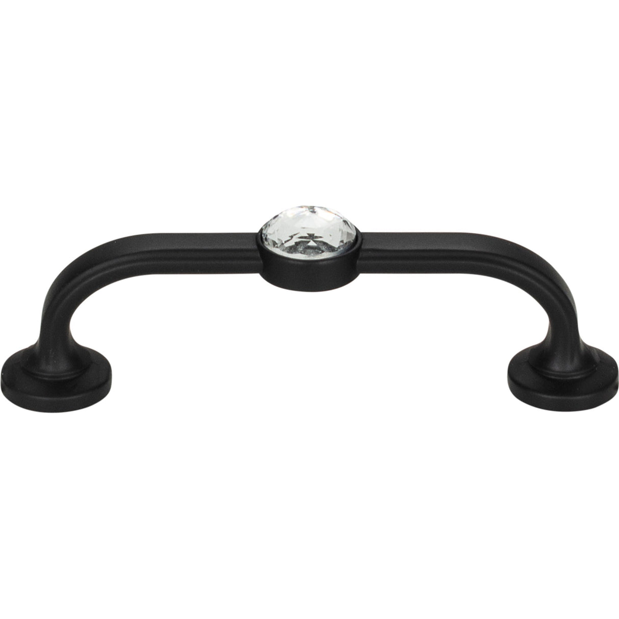 Atlas Homewares Legacy Crystal Bracelet Pull 3 Inch (c-c) Matte Black