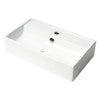 ALFI brand ABC122 White 22" Rectangular Wall Mounted Ceramic Sink with Faucet Hole