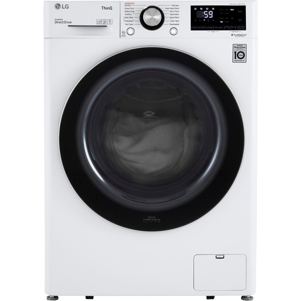 LG WM1455HWA 2.3 CF / 24" Compact Front Load Washer, ThinQ