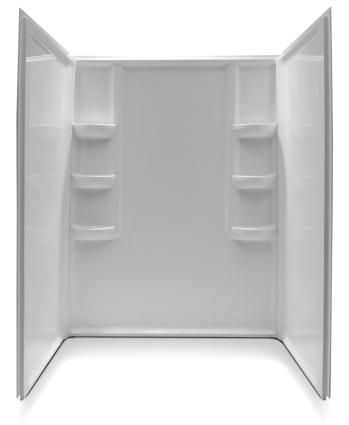 ANZZI SW-AZ009WH-R 60 in. x 36 in. x 74 in. 3-piece DIY Friendly Alcove Shower Surround in White