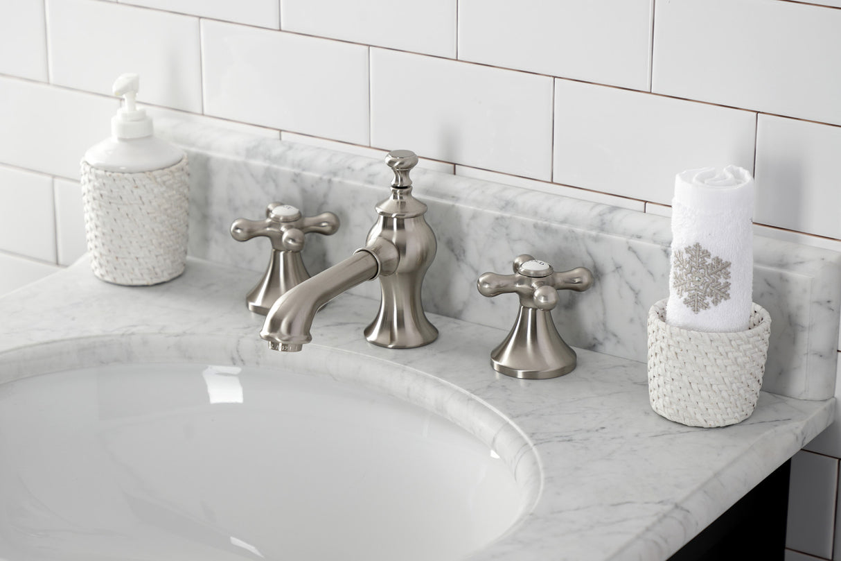 Kingston Brass KC7068AX Vintage 8 in. Widespread Bathroom Faucet, Brushed Nickel