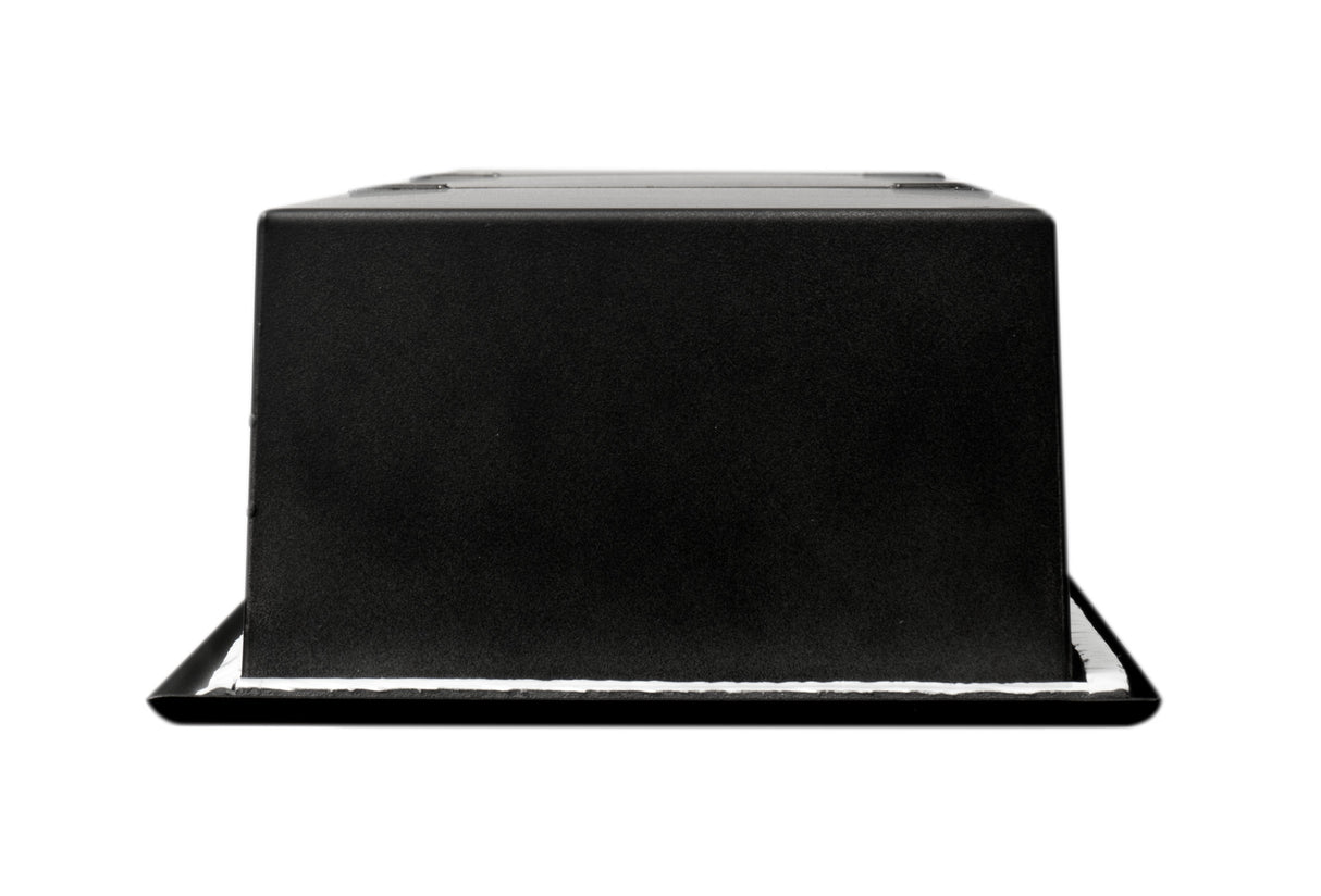 ALFI brand 8" x 36" Black Matte Stainless Steel Vertical Triple Shelf Bath Shower Niche