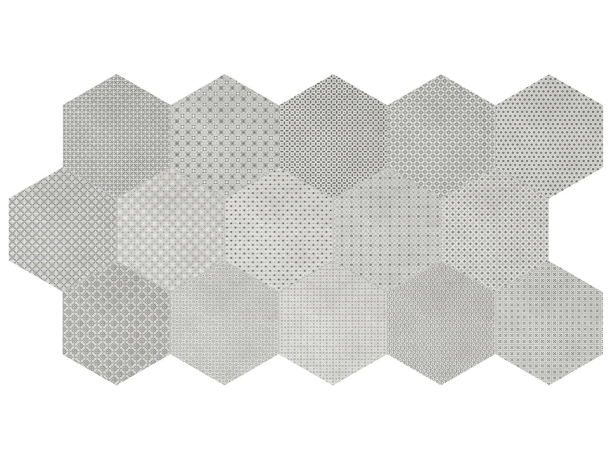 Anatolia Tile 8 In Hex Tapestri Wool 4500-0988-0 Blend Wool Blend Hexagon 8.5x8.5 - premium natural stone mosaic tile from Anatolia Tile, available at PoshHaus showroom in Keene, NH