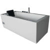 EAGO AM154ETL-R6 6 ft Acrylic White Rectangular Whirlpool Bathtub w Fixtures