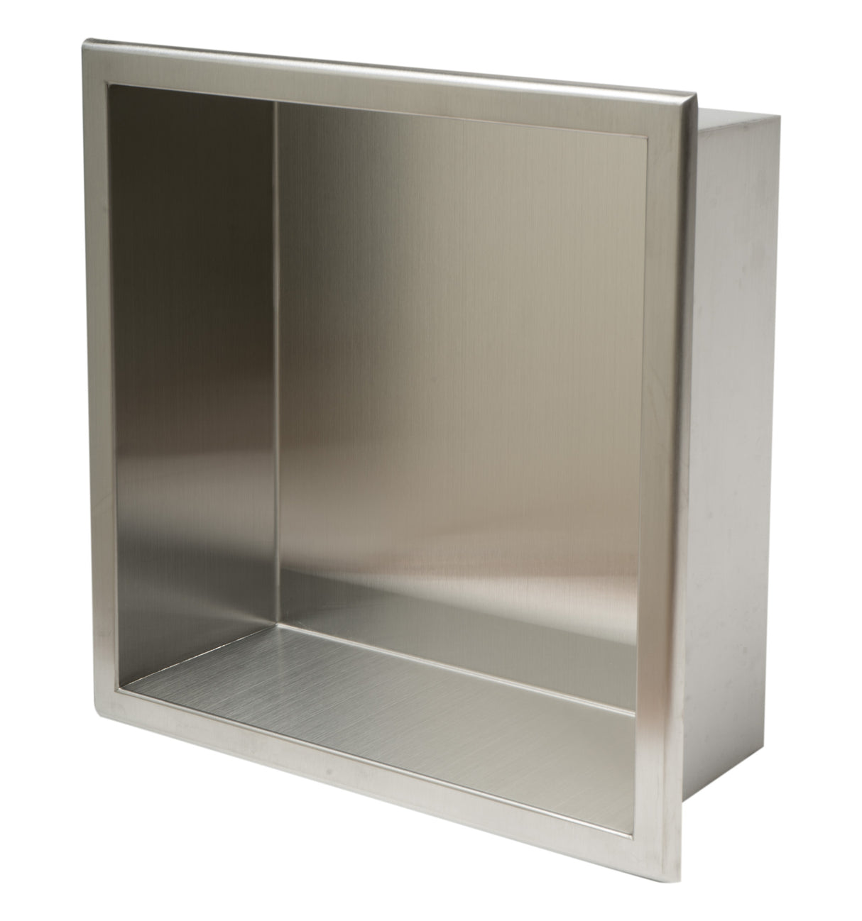 ALFI brand 12 x 12 Brushed Stainless Steel Square Single Shelf Bath Shower Niche