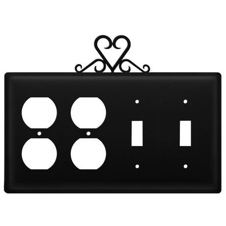 Quad Heart Double Outlet and Double Switch Cover CUSTOM Product