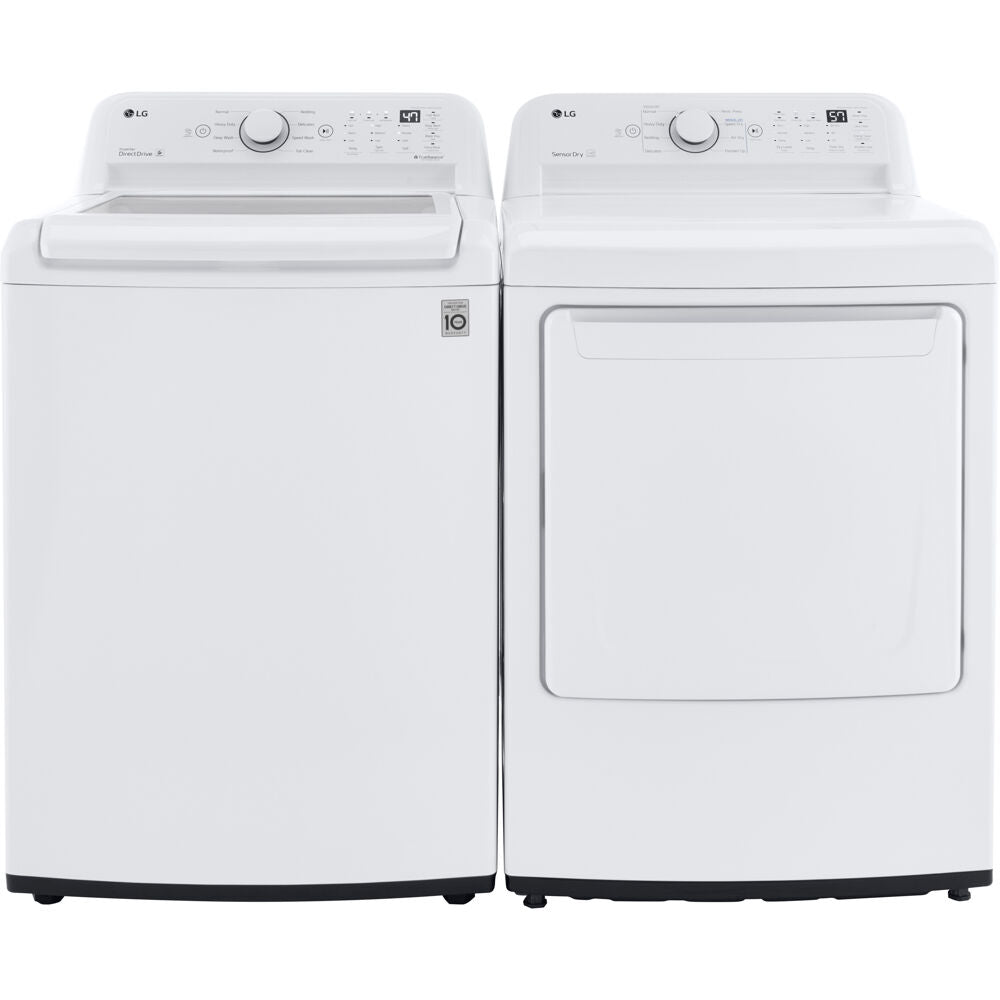 LG WT7000CW-E-KIT 4.3 CF Top Load Washer (WT7000CW) & 7.3 CF Electric Dryer (DLE7000W)