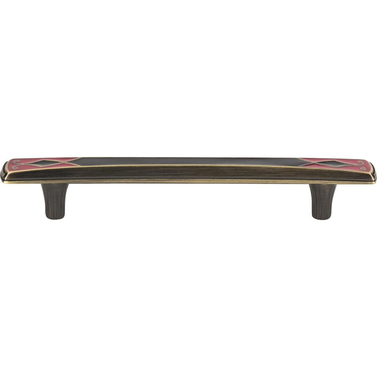 Atlas Homewares Canterbury Pull 5 1/16 Inch (c-c) Black & Red