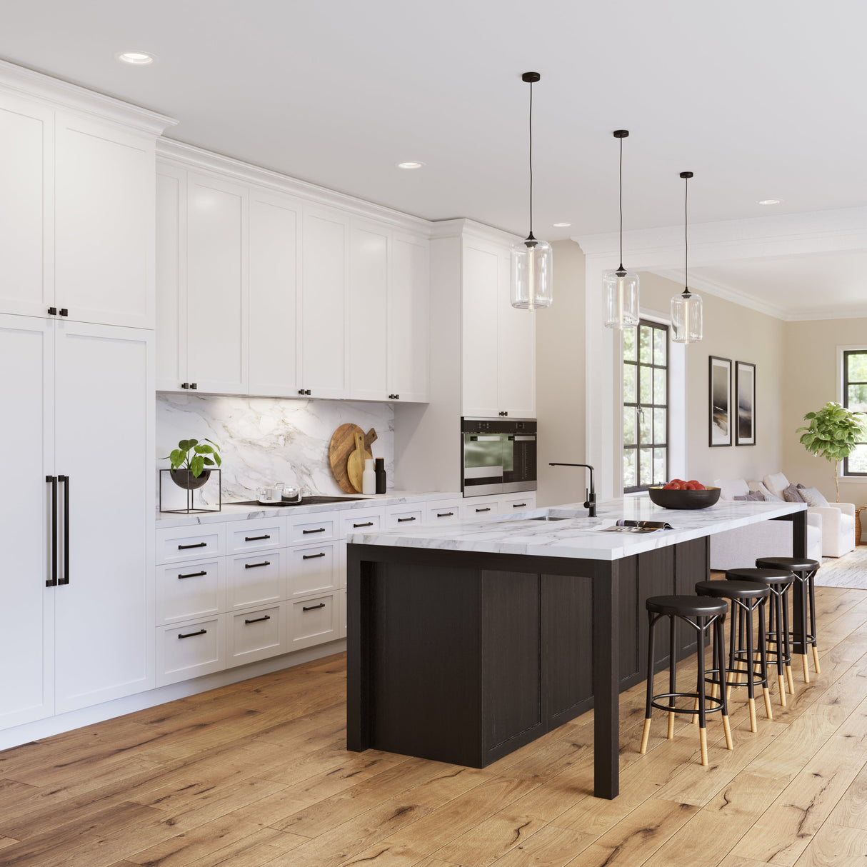 Atlas Homewares Sweetbriar Lane Rectangle Knob 1 3/8 Inch Matte Black