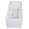 ALFI brand AB8859 67 inch White Rectangular Acrylic Free Standing Soaking Bathtub