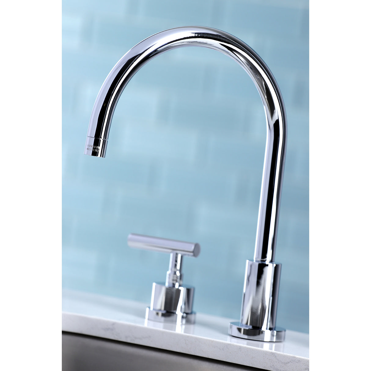 Kingston Brass KS8721CML Widespread Kitchen Faucet, Polished Chrome
