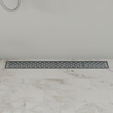 ALFI brand ABLD36C 36" Modern Stainless Steel Linear Shower Drain with Groove Holes