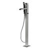 ALFI brand AB2843-PC Polished Chrome Single Hole Floor Mounted Waterfall Tub Filler