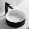 Black Matte 15" Round Solid Surface Resin Sink