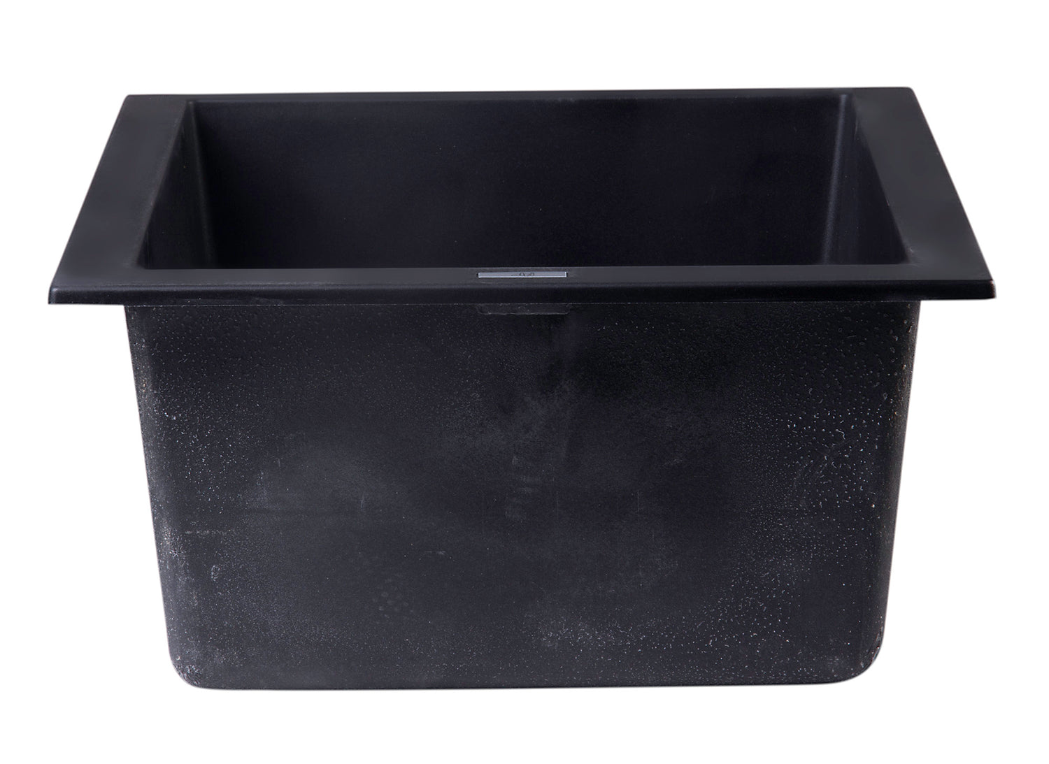 ALFI brand AB1720UM-BLA Black 17" Undermount Rectangular Granite Composite Kitchen Prep Sink