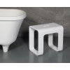 White Matte Solid Surface Resin Bathroom / Shower Stool