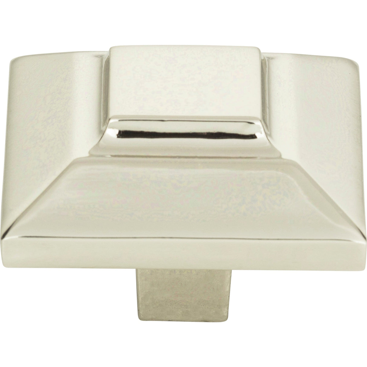 Atlas Homewares Trocadero Large Square Knob 1 1/2 Inch Polished Nickel