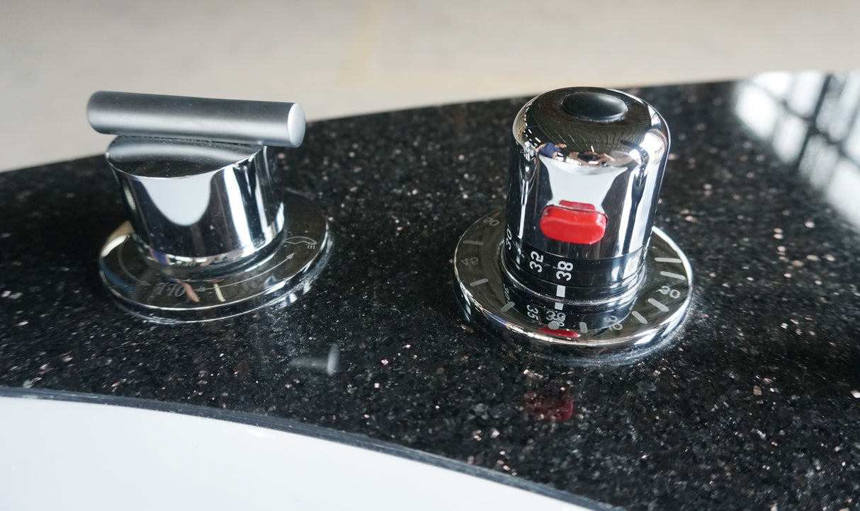 EAGO AM113ETL-L 5.5 ft Left Corner Acrylic White Whirlpool Bathtub for Two