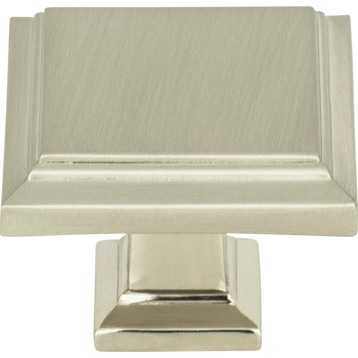 Atlas Homewares Sutton Place Square Knob 1 1/4 Inch Brushed Nickel