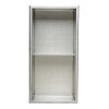 ALFI brand 12 x 24 Brushed Stainless Steel Vertical Double Shelf Bath Shower Niche