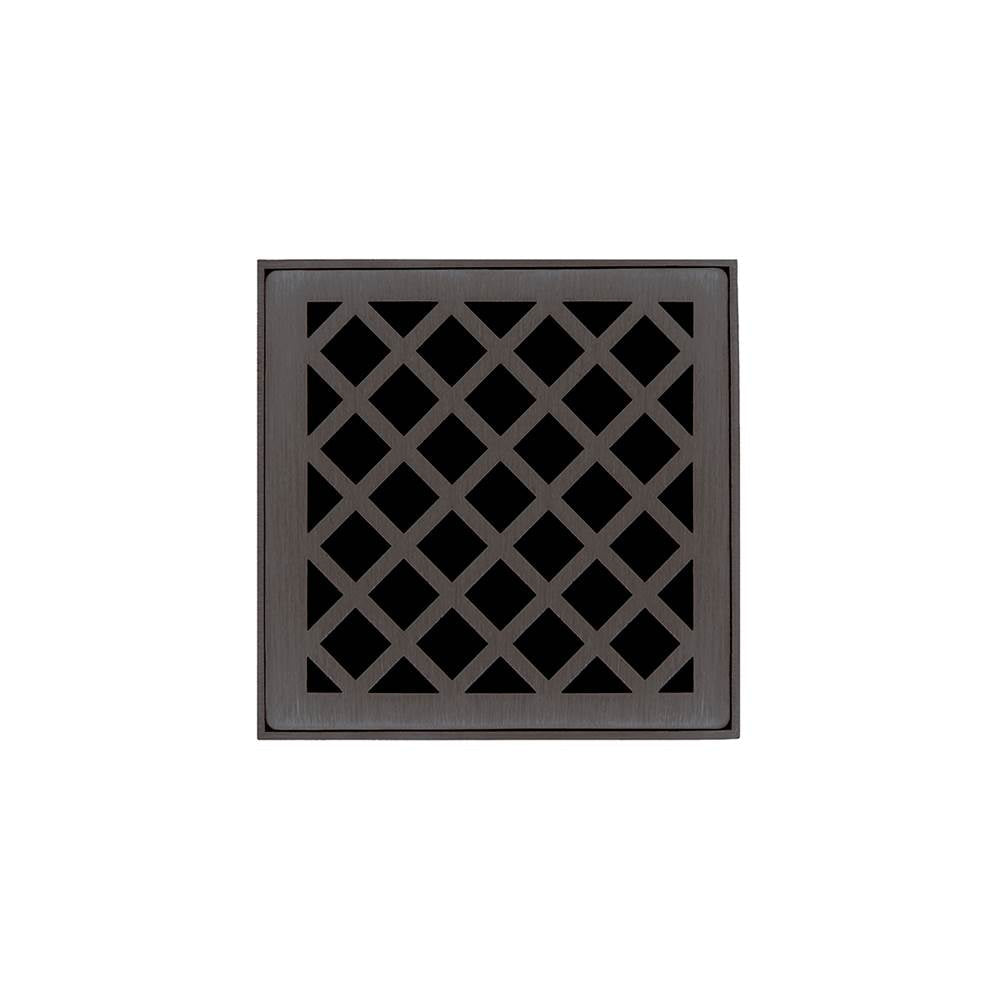 Infinity Drain XD 4-2P 4” x 4” XD 4 - Strainer - Criss-Cross Pattern & 2" Throat w/PVC Drain Body 2” Outlet