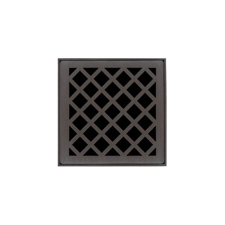 Infinity Drain XD 4-2P 4” x 4” XD 4 - Strainer - Criss-Cross Pattern & 2" Throat w/PVC Drain Body 2” Outlet