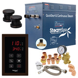 SteamSpa Premium 12 KW QuickStart Acu-Steam Bath Generator Package with Built-in Auto Drain in Oil Rubbed Bronze PRT1200OB-A