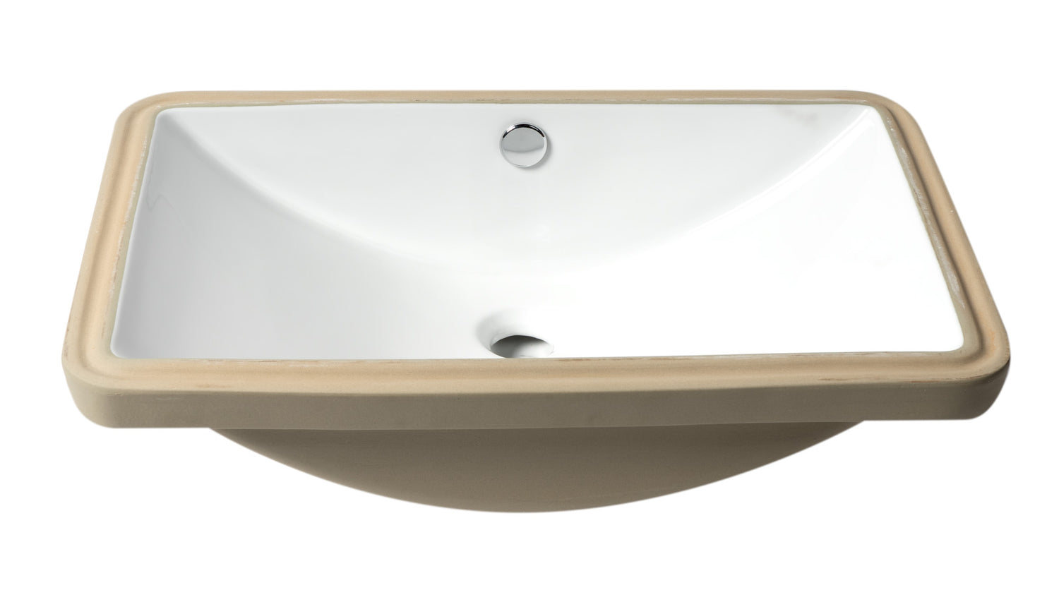ALFI brand ABC603 White 24" Rectangular Undermount Ceramic Sink