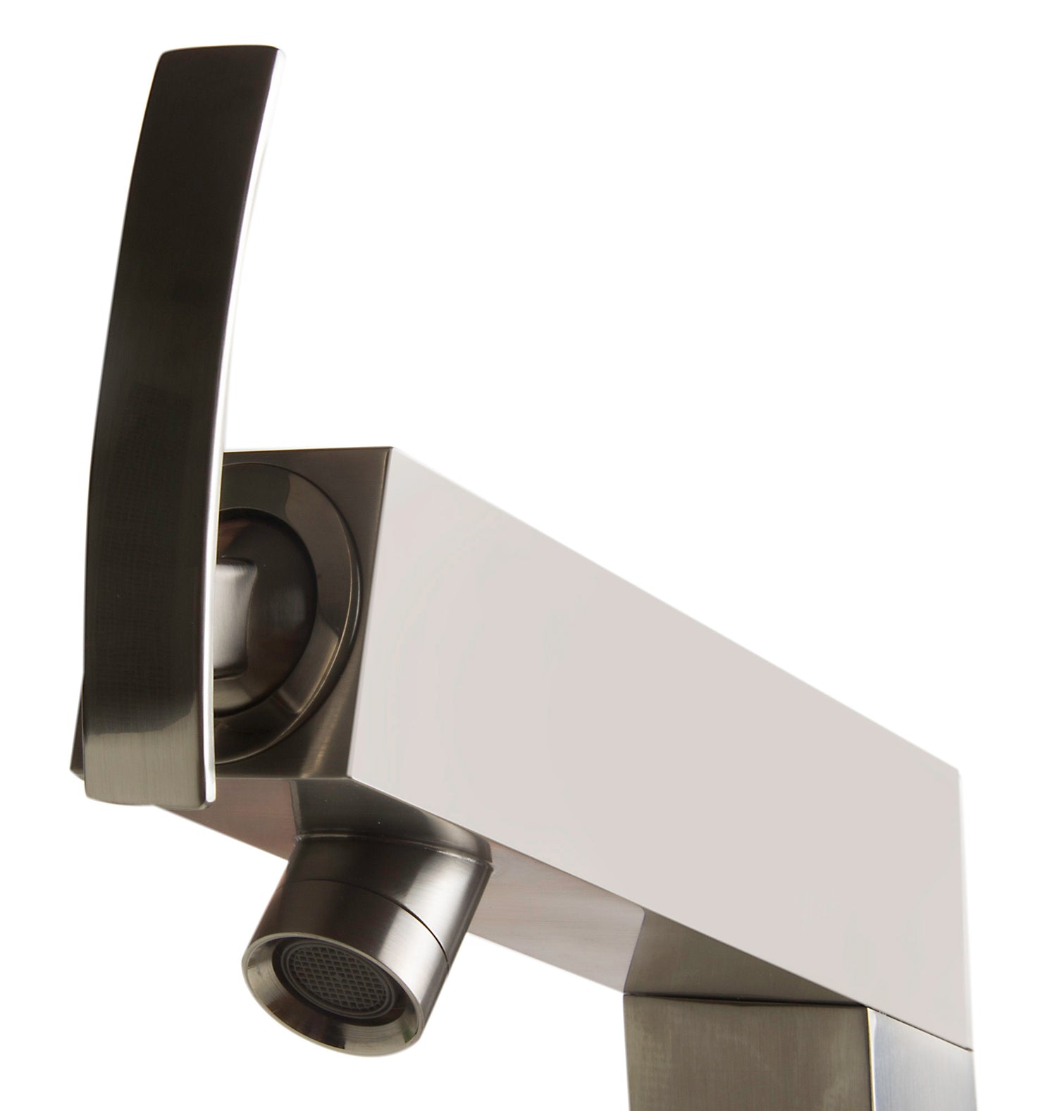 ALFI brand AB2728-BN Brushed Nickel Floor Mounted Tub Filler + Mixer /w additional Hand Held Shower Head