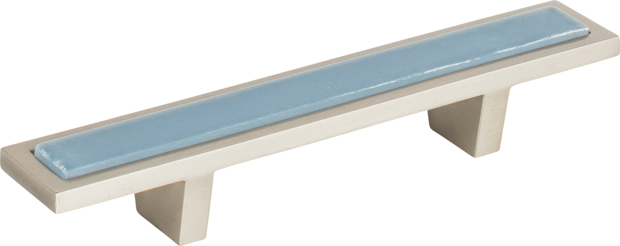 Atlas Homewares Spa Blue Pull 3 Inch (c-c) Brushed Nickel