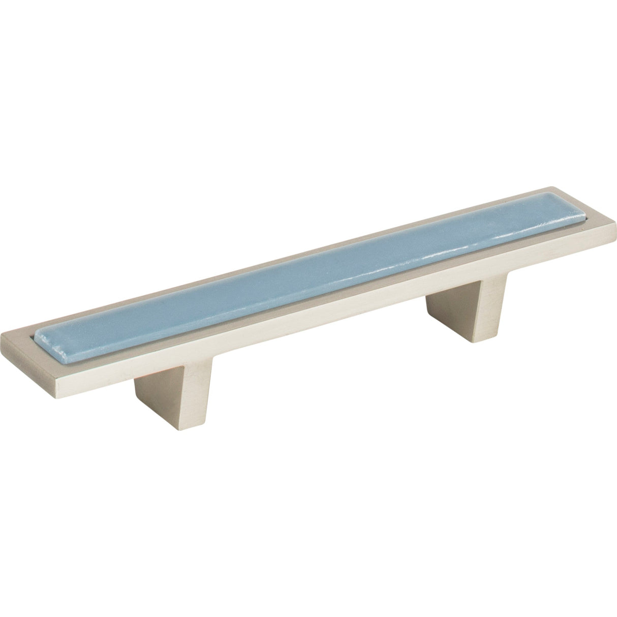 Atlas Homewares Spa Blue Pull 3 Inch (c-c) Brushed Nickel