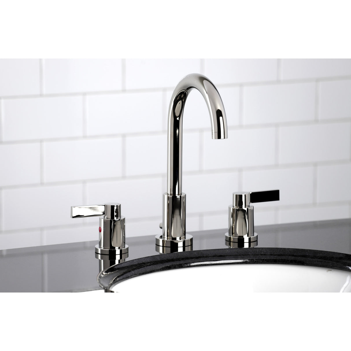 Fauceture FSC8929NDL NuvoFusion Widespread Bathroom Faucet, Polished Nickel