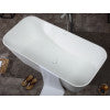 ALFI brand AB9952 67" White Rectangular Solid Surface Smooth Resin Soaking Bathtub