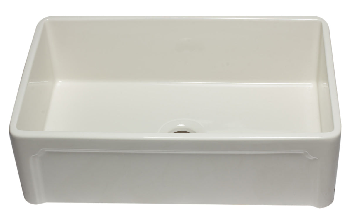 ALFI brand AB3320SB-B 33 inch Biscuit Reversible Single Fireclay Farmhouse Kitchen Sink