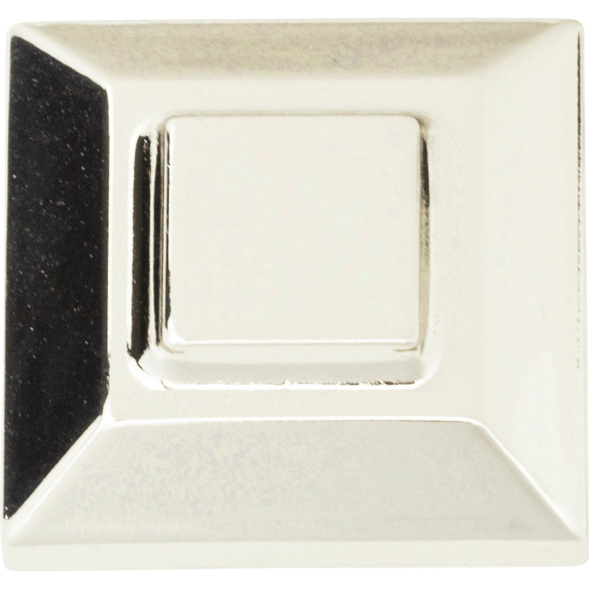Atlas Homewares Trocadero Small Square Knob 1 Inch Polished Nickel