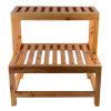 ALFI brand AB4402 20" Double Wooden Stepping Stool Multi-Purpose Accessory