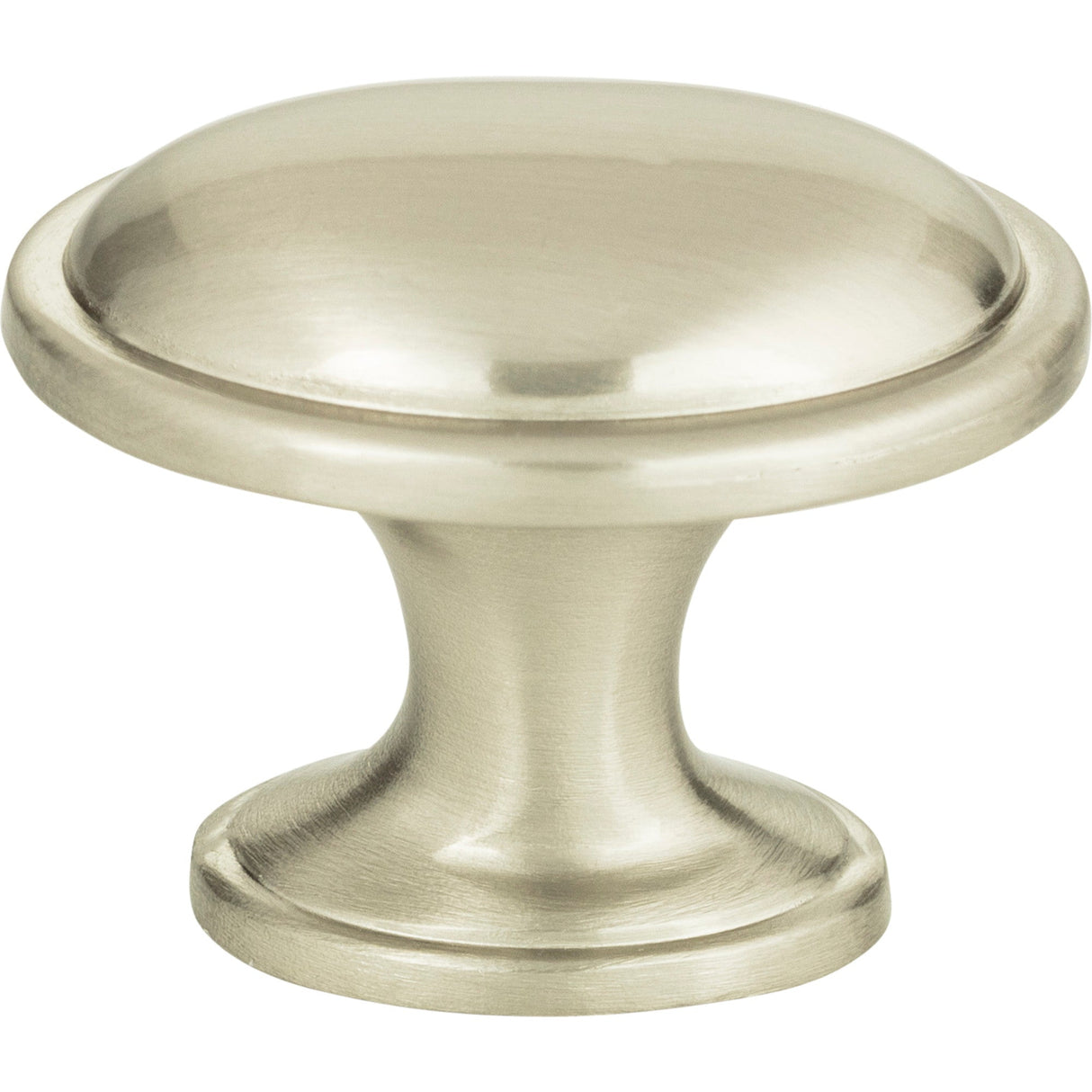 Atlas Homewares Austen Oval Knob 1 5/16 Inch Brushed Nickel