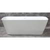 ALFI brand AB9952 67" White Rectangular Solid Surface Smooth Resin Soaking Bathtub