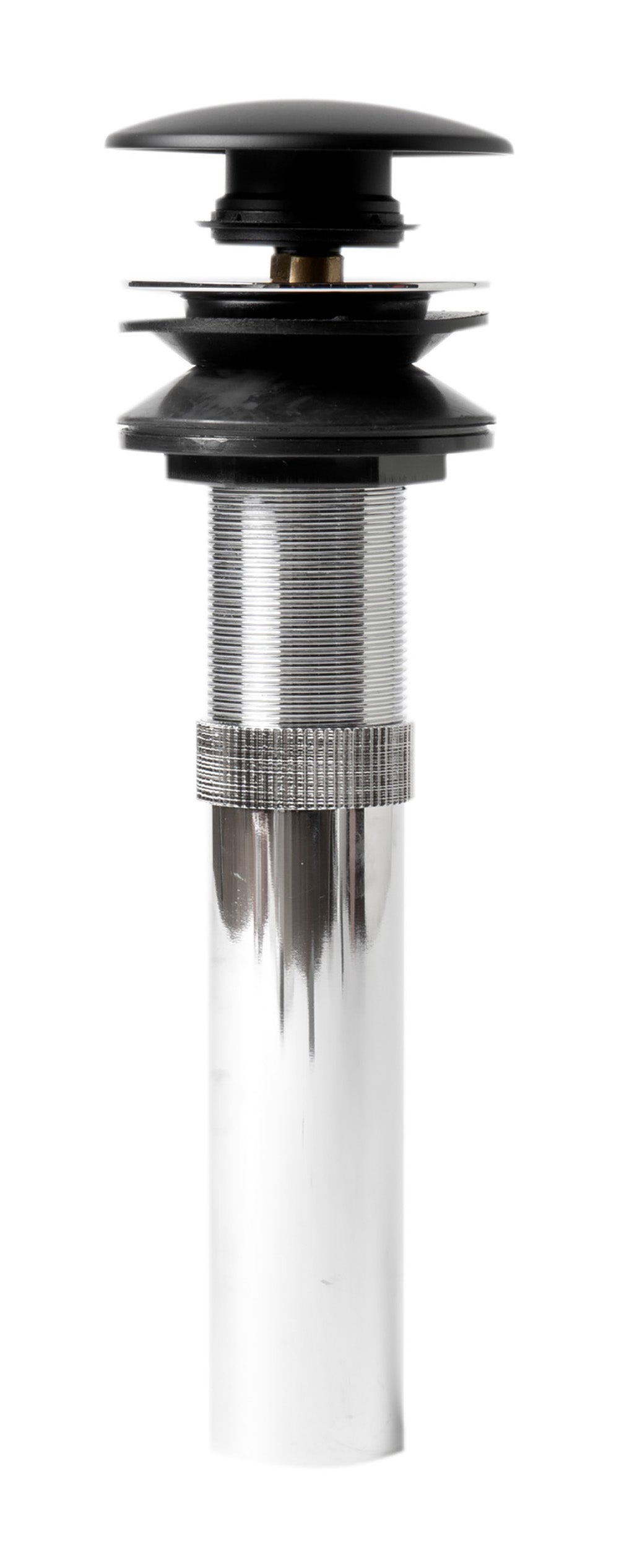 Black Matte Pop Up Drain with Overflow