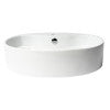 ALFI brand ABC910 White 22" Oval Above Mount Ceramic Sink with Faucet Hole