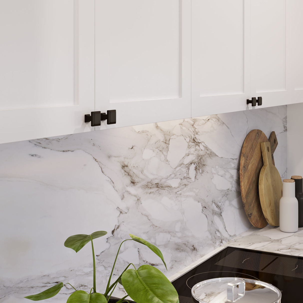 Atlas Homewares Sweetbriar Lane Rectangle Knob 1 3/8 Inch Matte Black