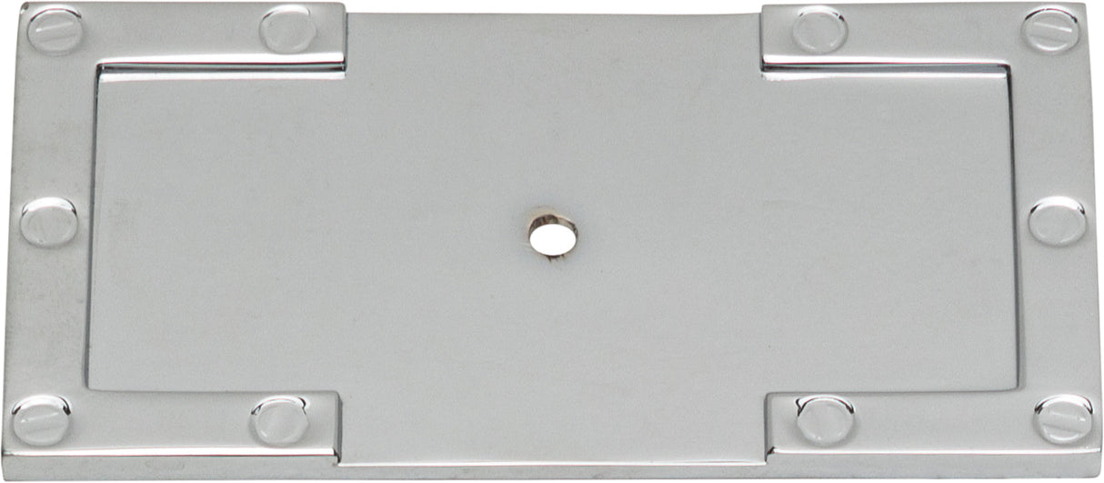 Atlas Homewares Campaign L-Bracket Backplate 3 11/16 Inch Polished Chrome