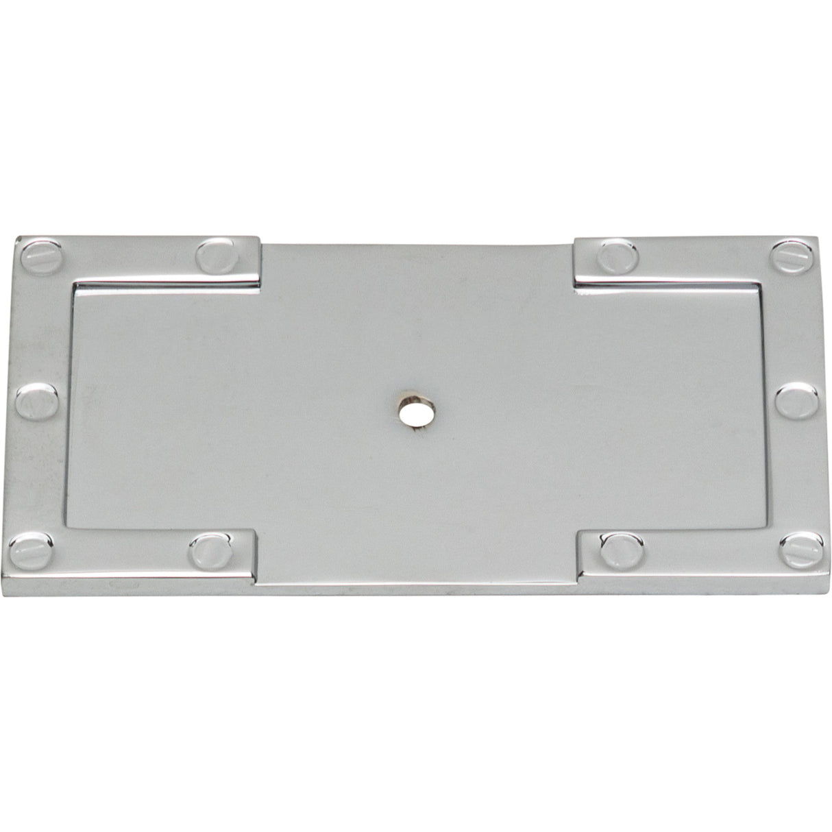 Atlas Homewares Campaign L-Bracket Backplate 3 11/16 Inch Polished Chrome