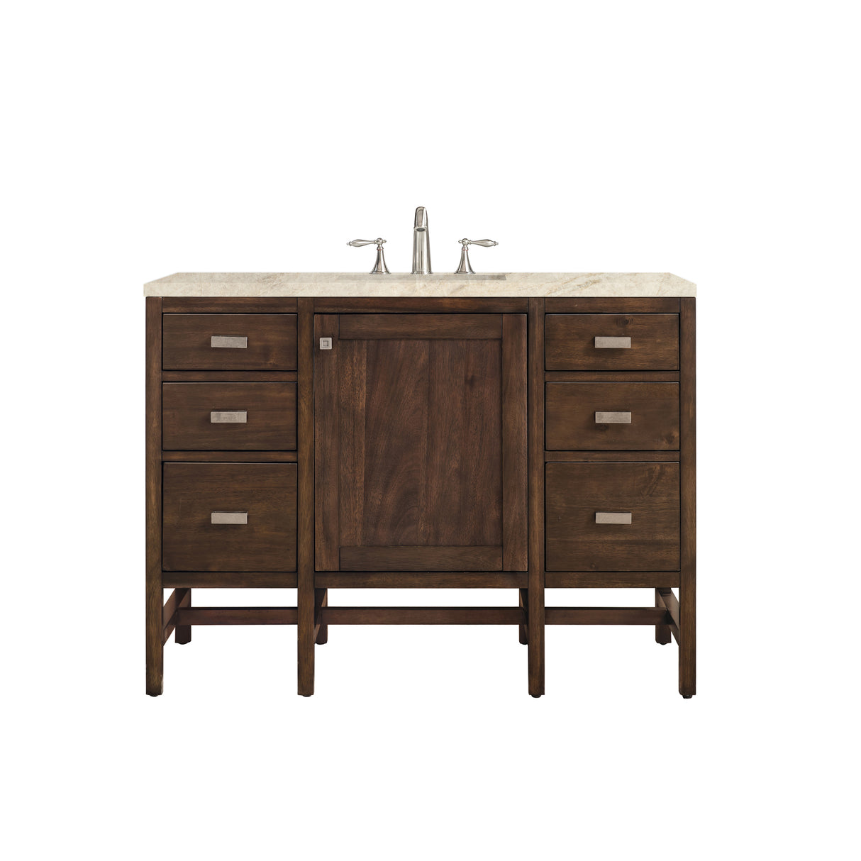 Addison 48" Single Vanity, Mid-Century Acacia, w/ 3 CM Tajnar Eclos Top