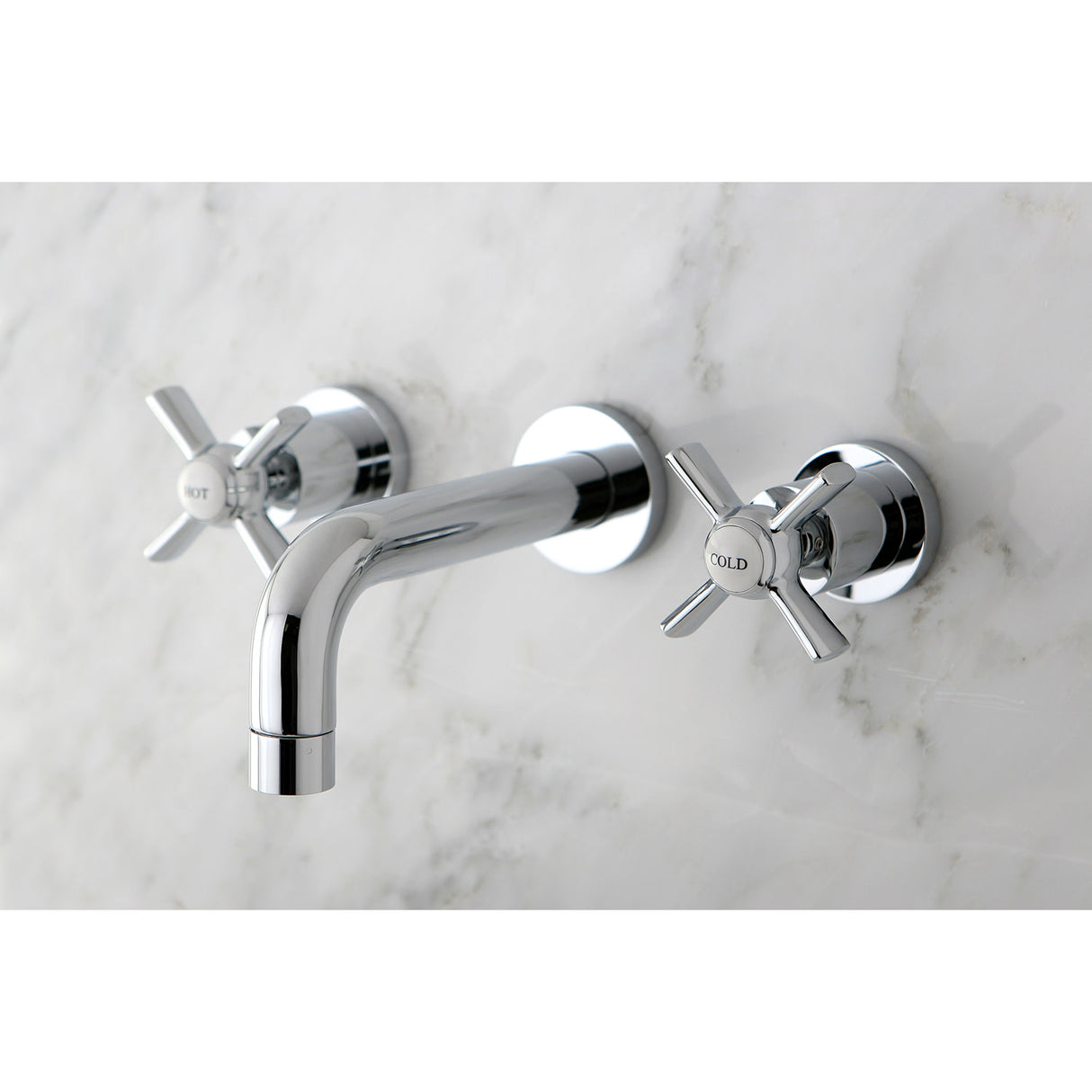 Kingston Brass KS8121ZX Millennium 2-Handle Wall Mount Bathroom Faucet, Polished Chrome