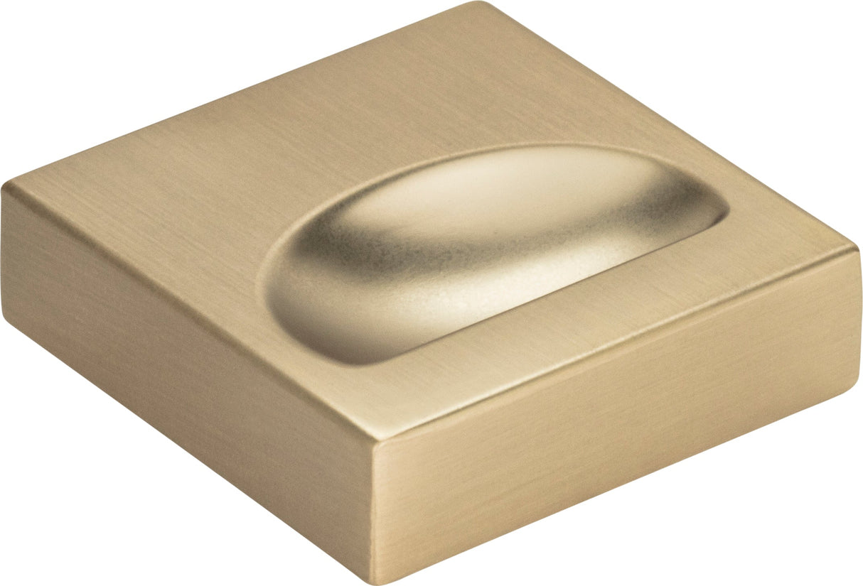 Atlas Homewares Thin Square Knob 1 1/4 Inch Champagne