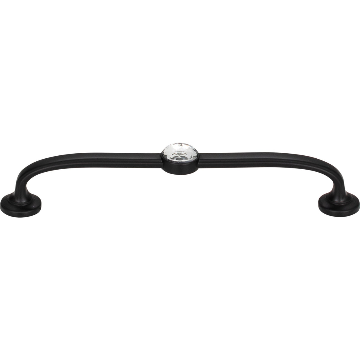 Atlas Homewares Legacy Crystal Bracelet Pull 5 1/16 Inch (c-c) Matte Black