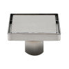 ALFI brand ABSD55B-BSS 5" x 5" Modern Square Polished Stainless Steel Shower Drain with Solid Cover