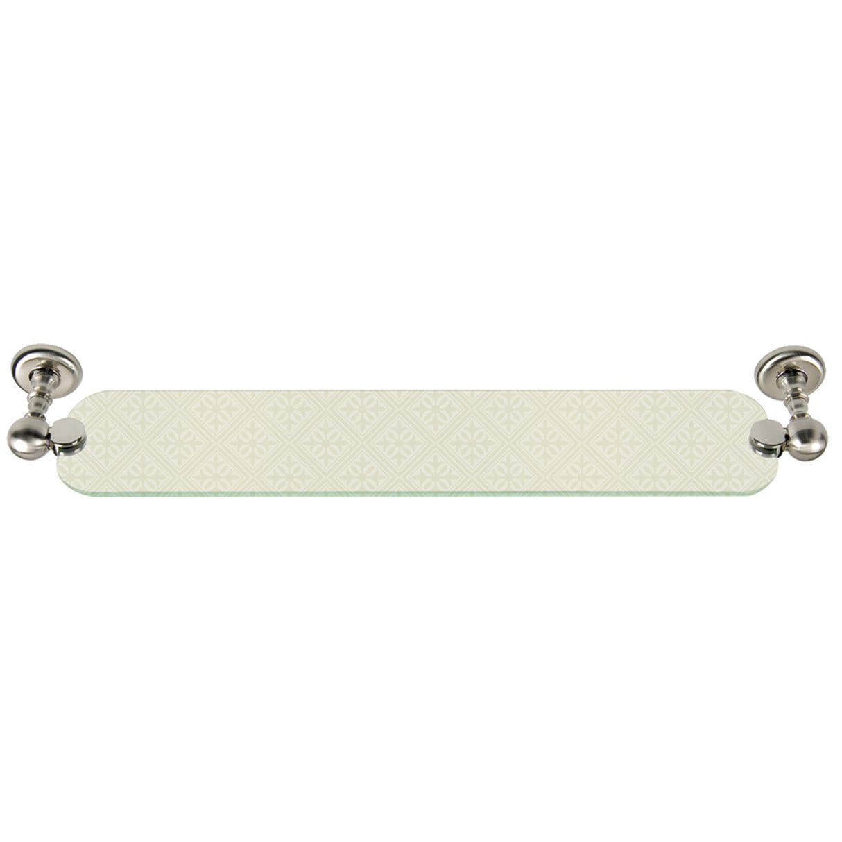 Atlas Homewares Emma Bath Glass Shelf 24 Inch Brushed Nickel