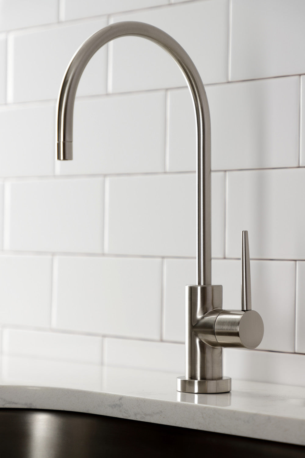 Kingston Brass KS8198NYL New York Single-Handle Cold Water Filtration Faucet, Brushed Nickel